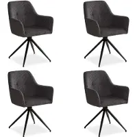 Homestyle4u Chaise de Salle à Manger Lot de 4 Moderne Velours Côtelé Gris Design Chaises de Cuisine Chaises pas Cher Fauteuils Rembourrée