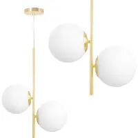 Toolight Lampe Suspendue G118-2CP Gold White