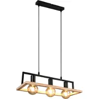 TRIO Suspension Reality Leuchten modèle BANO, dimensions 57,50 x 150 x 24,50 cm, couleur noire
