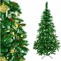 Zolta Arbre de Noël artificiel, fidèle à la nature, 200cm, pin, épicéa, dense, cônes, support enneigé