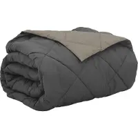 vidaXL Couverture d'été gris clair et anthracite 220 x 260 cm microfibre