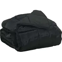 vidaXL Couverture d'été noire 200 x 140 cm satin et microfibre
