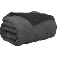 vidaXL Couverture d'été noire et anthracite 200 x 200 cm microfibre