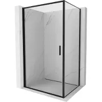 Mexen Exo Cabine de douche avec porte pivotante 90 x 100 cm, transparente, noire - 817-090-100-70-00
