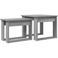 vidaXL Table basse Set 2 pcs Gris Sonoma Bois composite