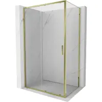 Mexen Cabine de douche coulissante Exo 160 x 90 cm, transparent, or - 8151-160-090-50-00
