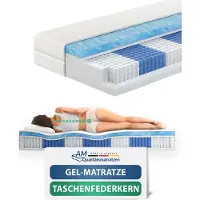 AM Qualitätsmatratzen | Matelas à ressorts ensachés en mousse gel Premium - 200x200 cm - H2 - 1000 ressorts