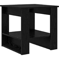vidaXL Table basse noire imitation chêne 51 x 50 x 50 cm Bois composite