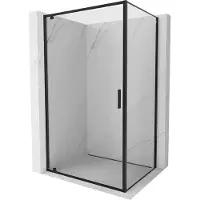 Mexen Cabine de douche battante Exo 100 x 90 cm, transparente, noire - 8181-100-090-70-00