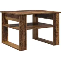 vidaXL Table basse avec rangement vieux bois 64 x 54 x 44 cm Bois composite