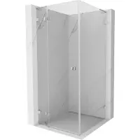 Mexen Lunar L Cabine de douche, ouverture à gauche 80 x 80 cm, transparente, chromée - 834L-080-080-01-00-L