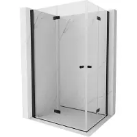 Mexen Mist-F Duo cabine de douche pliante 95 x 120 cm, transparent, noir - 8A6-095L-120P-70-00