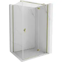 Mexen Mist H T cabine de douche battante droite 115 x 100 cm, transparent, or - 8A5T-115-100-50-00-P