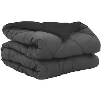 vidaXL Couverture d'été noire et anthracite 200 x 135 cm microfibre