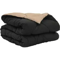 vidaXL Couverture d'été noir et taupe 200 x 155 cm microfibre