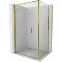 Mexen Exo cabine de douche pliable 70 x 75 cm, transparent, dorée - 816-070-075-50-00