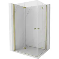 Mexen Mist-F Duo cabine de douche pliante 70 x 75 cm, transparent, or - 8A6-070L-075P-50-00