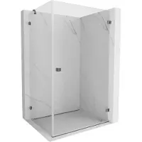 Mexen Lunar-B cabine de douche pivotante droite 95 x 80 cm, transparent, gun metal - 832-095-080-95-00-P
