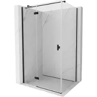 Mexen Mist H T cabine de douche pivotante gauche 85 x 110 cm, transparent, noir - 8A5T-085-110-70-00-L