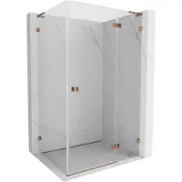 Mexen Lunar L Duschkkabine rechts schwenkbar 100 x 80 cm, transparent, Roségold - 834L-100-080-60-00-P