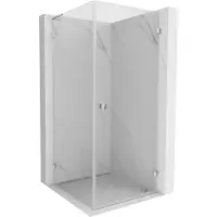 Mexen Lunar-B L cabine de douche battante droite 90 x 90 cm, transparent, chromé - 832L-090-090-01-00-P