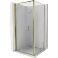 Mexen Exo cabine de douche pliable 80 x 80 cm, transparent, doré - 816-080-080-50-00