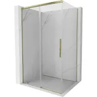Mexen Rox cabine de douche coulissante 130 x 120 cm, transparent, or - 8C2-130-120-50-00