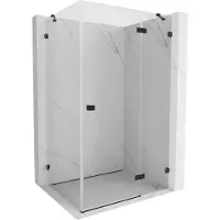 Mexen Lunar cabine de douche battante droite 100 x 80 cm, transparent, noir - 834-100-080-70-00-P