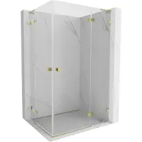 Mexen Lunar L Duo cabine de douche pivotante droite 120 x 105 cm, transparent, or - 834L-120P-105L-50-00