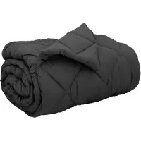 vidaXL Couette d'hiver anthracite 135 x 200 cm en microfibre