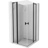 Mexen Mist L Duo Duschkkabine schwenkbar 120 x 120 cm, transparent, schwarz - 8A4L-120-120-70-00