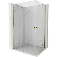 Mexen Cabine de douche à battant Mist H Duo 85 x 120 cm, transparent, or - 8A5-085L-120P-50-00