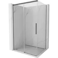 Mexen Rox cabine de douche coulissante 95 x 80 cm, transparent, gris canon brossé - 8C2-095-080-66-00