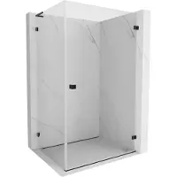 Mexen Cabine de douche pliante Lunar-B L, droite 100 x 80 cm, transparent, noire - 832L-100-080-70-00-P