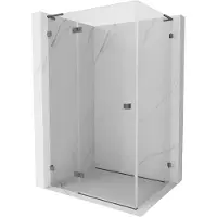 Mexen Lunar L cabine de douche pivotante gauche 70 x 80 cm, transparent, gris canon brossé - 834L-070-080-66-00-L
