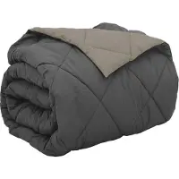 vidaXL Couette toute l'année Gris clair et anthracite 220 x 240 cm