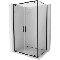 Mexen Exo cabine de douche pivotante 90 x 80 cm, transparent, noir - 8182-090-080-70-00