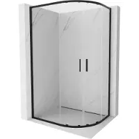 Mexen Cabine de douche Exo 100x80 noir, verre transparent