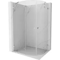 Mexen Lunar cabine de douche semi-circulaire battante gauche 100 x 70 cm, transparent, chromé - 833-100L-070P-01-00