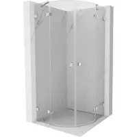 Mexen Lunar cabine de douche semi-circulaire battante 70 x 70 cm, transparent, chrome - 833-070L-070P-01-00
