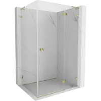 Mexen Lunar L Duschkkabine schwenkbar rechts 95 x 90 cm, transparent, or - 834L-095-090-50-00-P