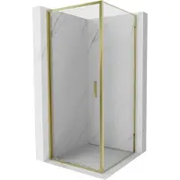 Mexen Exo cabine de douche pliante 100 x 100 cm, transparent, or - 817-100-100-50-00