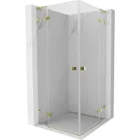 Mexen Lunar L Duo cabine de douche pivotante 105 x 105 cm, transparent, dorée - 834L-105L-105P-50-00