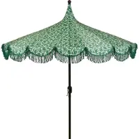 Mica Decorations Parasol Kelly avec sac de transport - Parasol droit 238 x Ø235 cm - Protection solaire pour jardin ou balcon - Polyester, acier - Vert foncé