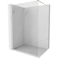 Mexen Lunar paroi de douche Walk-in gauche 60 x 200 cm, transparent 8 mm, or - 830-060-000-50-00-L