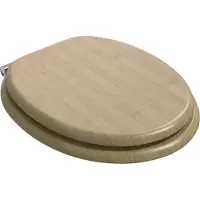 vidaXL Siège de toilettes à fermeture douce, couleur bambou clair, 44 x 38 cm