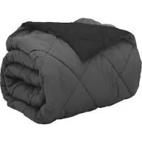 vidaXL Couette toute l'année noir et anthracite 200 x 200 cm