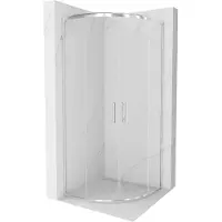 Mexen Rio cabine de douche semi-circulaire 90 x 90 cm, Transparent, Chrome - 863-090-090-01-00