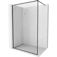Mexen Kioto-XF paroi de douche Walk-in avec cadre 130 x 202 cm, transparent 10 mm, noir - 800-130-104-70-00-X