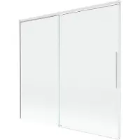 Mexen Rox Baignoire Paravent à 2 panneaux coulissants 100 x 150 cm, transparent, chrome - 8C9-100-003-01-00
